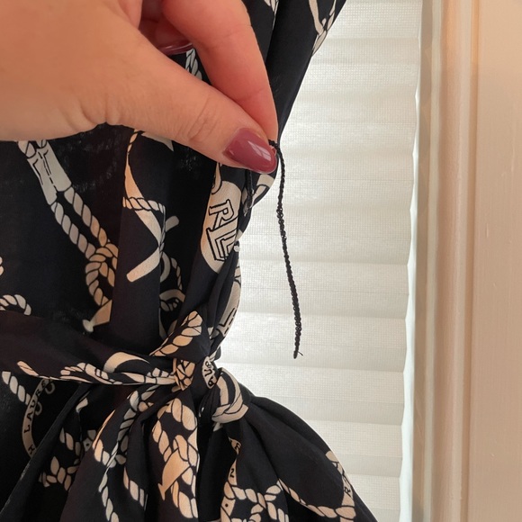 NWT RALPH LAUREN NAUTICAL PRINT DRESS W/ TIE BELT - SIZE 12 - Picture 10 of 11